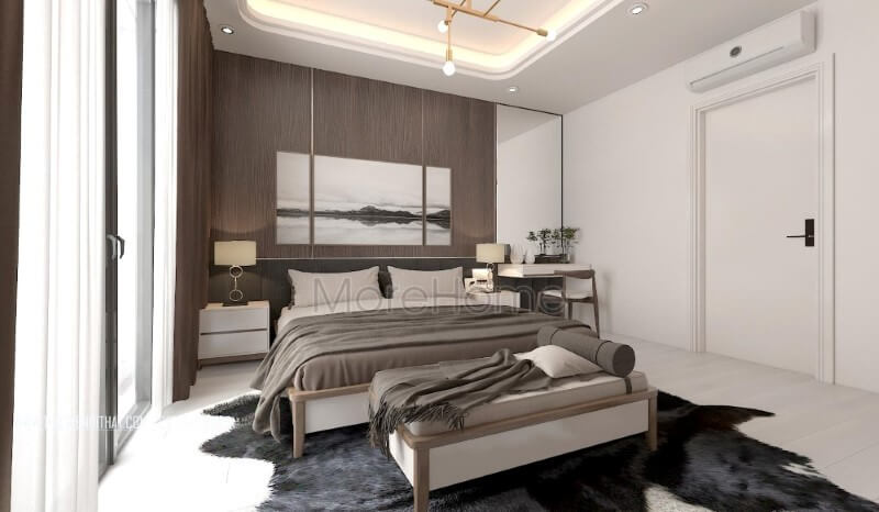 Giường ngủ chung cư gỗ tự nhiên Giường ngủ chung cư gỗ tự nhiên